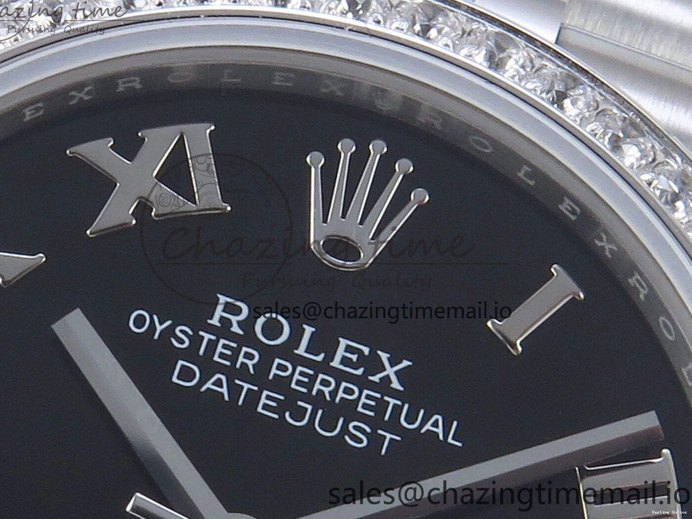 0510 DateJust 31 278384RBR ARF 1:1 Best Edition 904L Steel Black Roman Dial Diamonds Bezel on SS Jubilee Bracelet ETA SmoothTexture 449